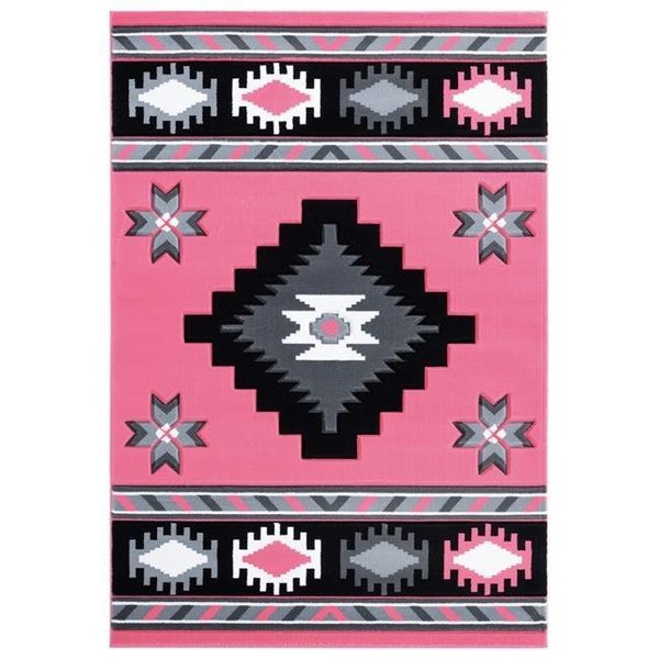 United Weavers Of America United Weavers of America 2050 10486 912 7 ft. 10 in. x 10 ft. 6 in. Bristol Caliente Pink Rectangle Area Rug 2050 10486 912